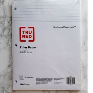 Tru Red Filler Paper 120 Sheets 8 x 10.5 NEW